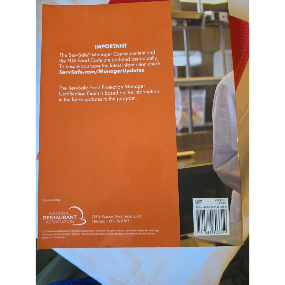 SERVSAFE MANAGER BOOK 7TH ED Book Only